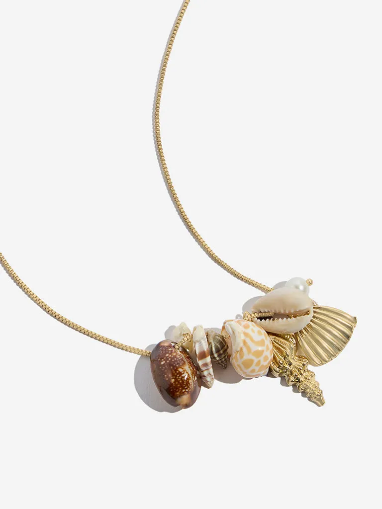 Westside Accessories Multicolour Shells Pendant Necklace