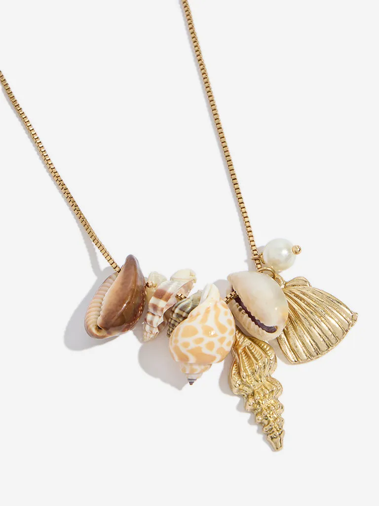 Westside Accessories Multicolour Shells Pendant Necklace