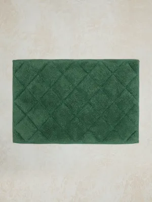 Westside Home Green Diamond Design Non-Slip Bath Mat