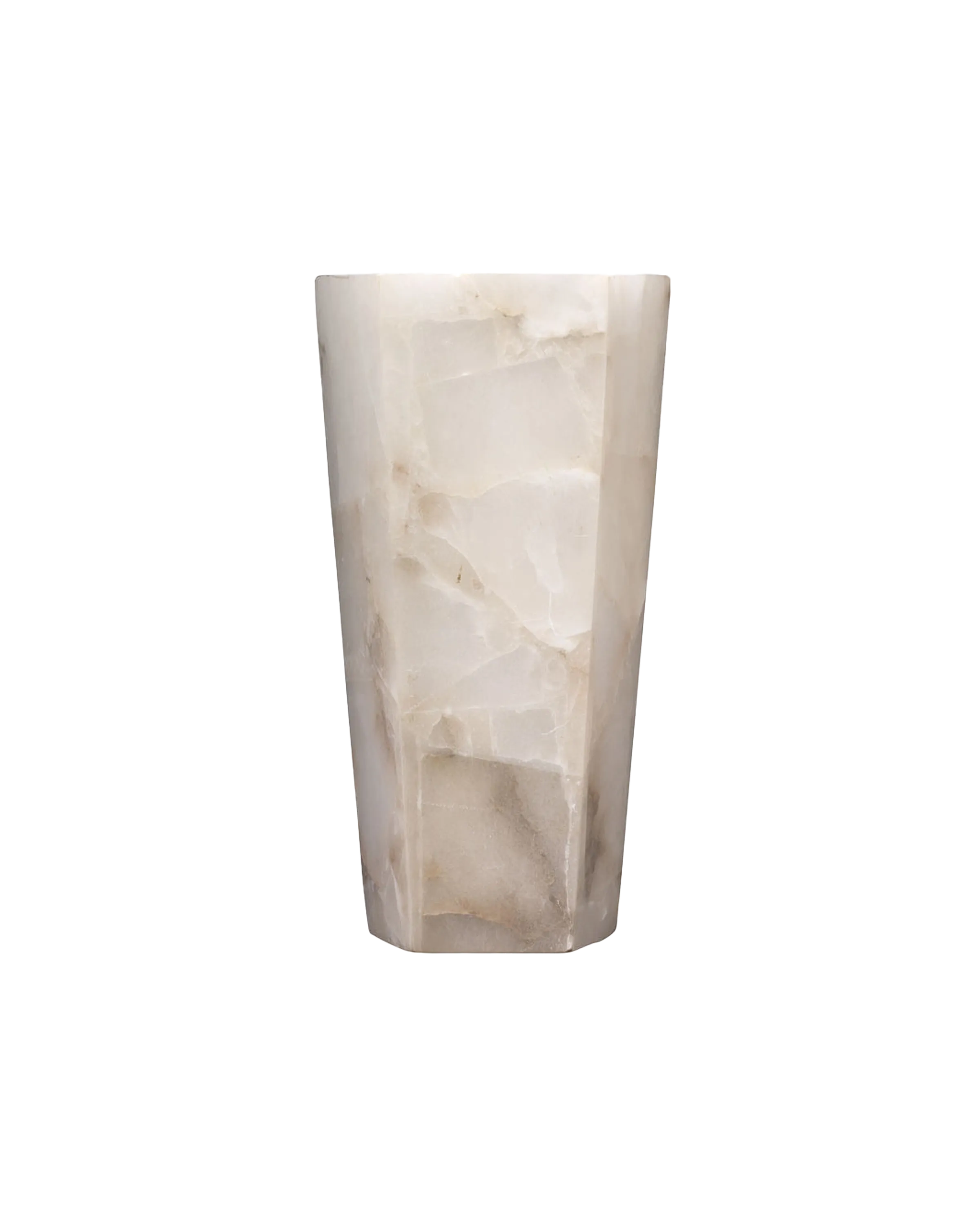 WHITE ALABASTER SCONCE TALL