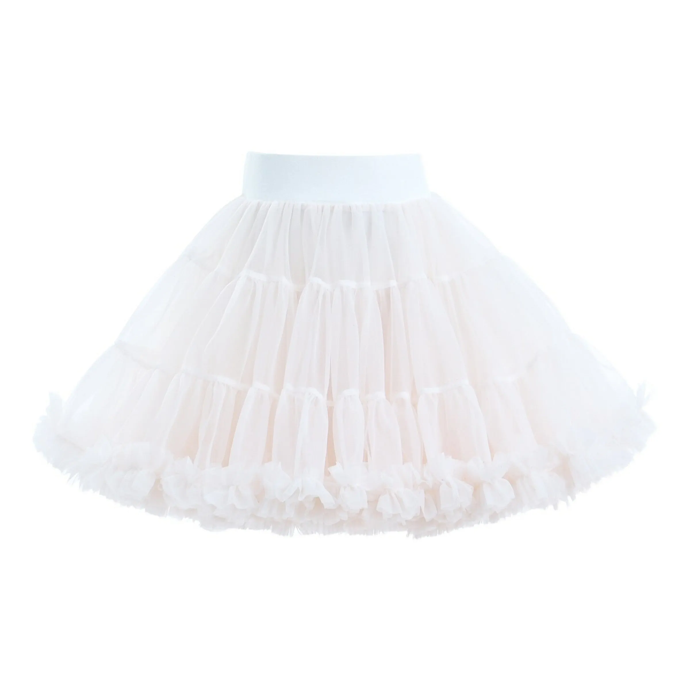 White Bow Tulle Skirt