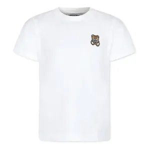 White Small Bear Patch T-Shirt