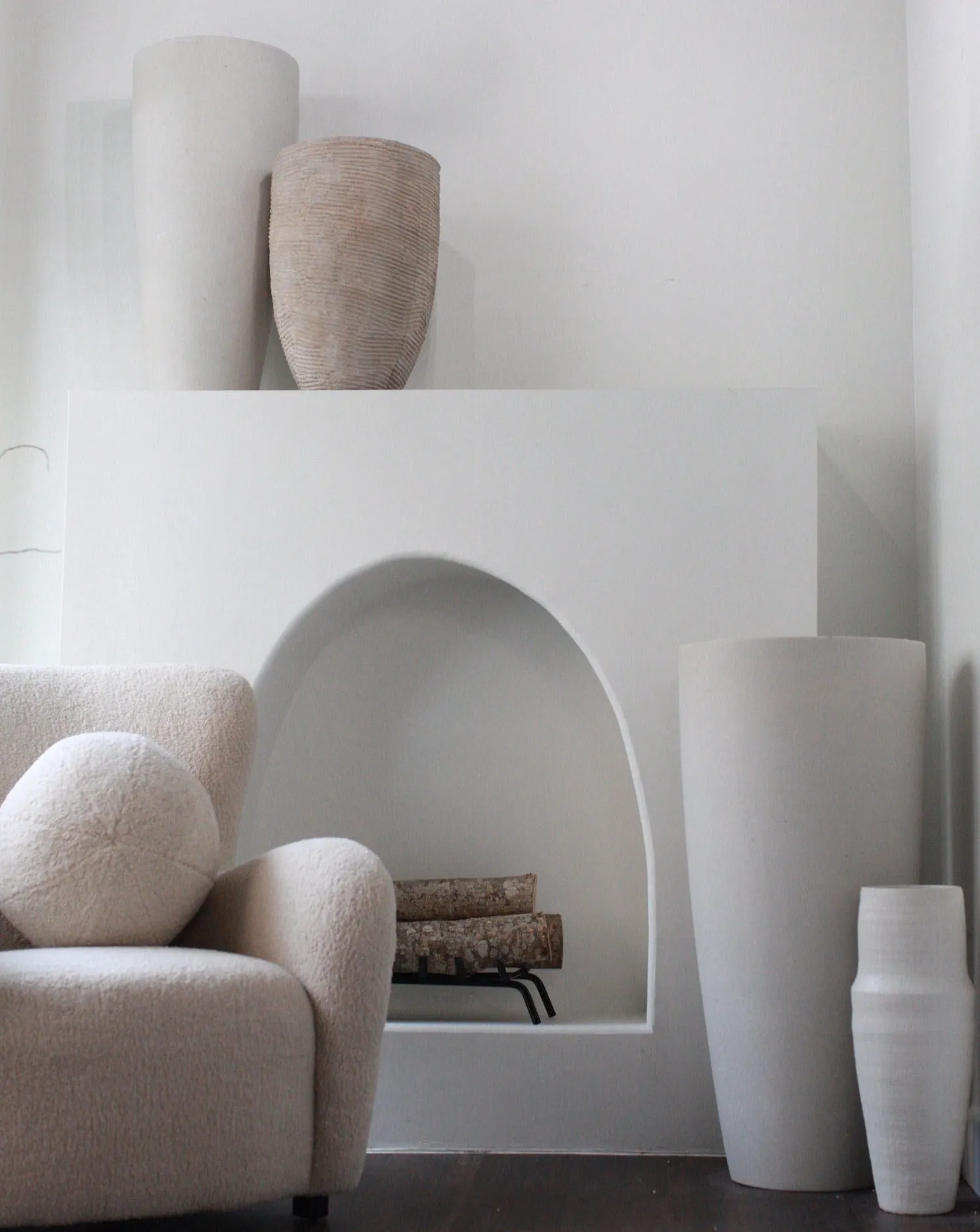 WHITE TARAZZO PLANTER SET OF 2