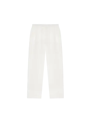 Womens Aloe Linen Trousers—off-white