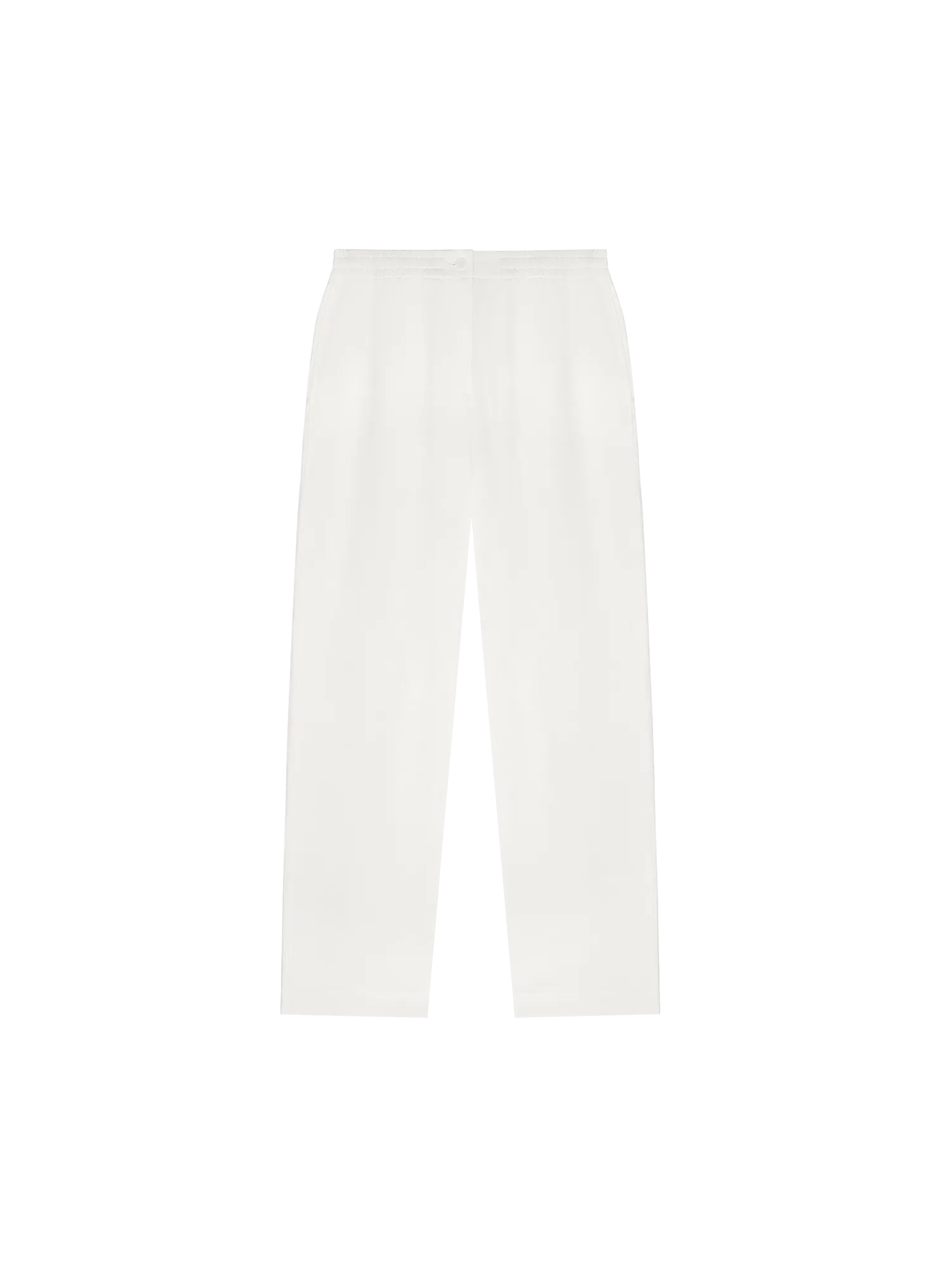 Womens Aloe Linen Trousers—off-white