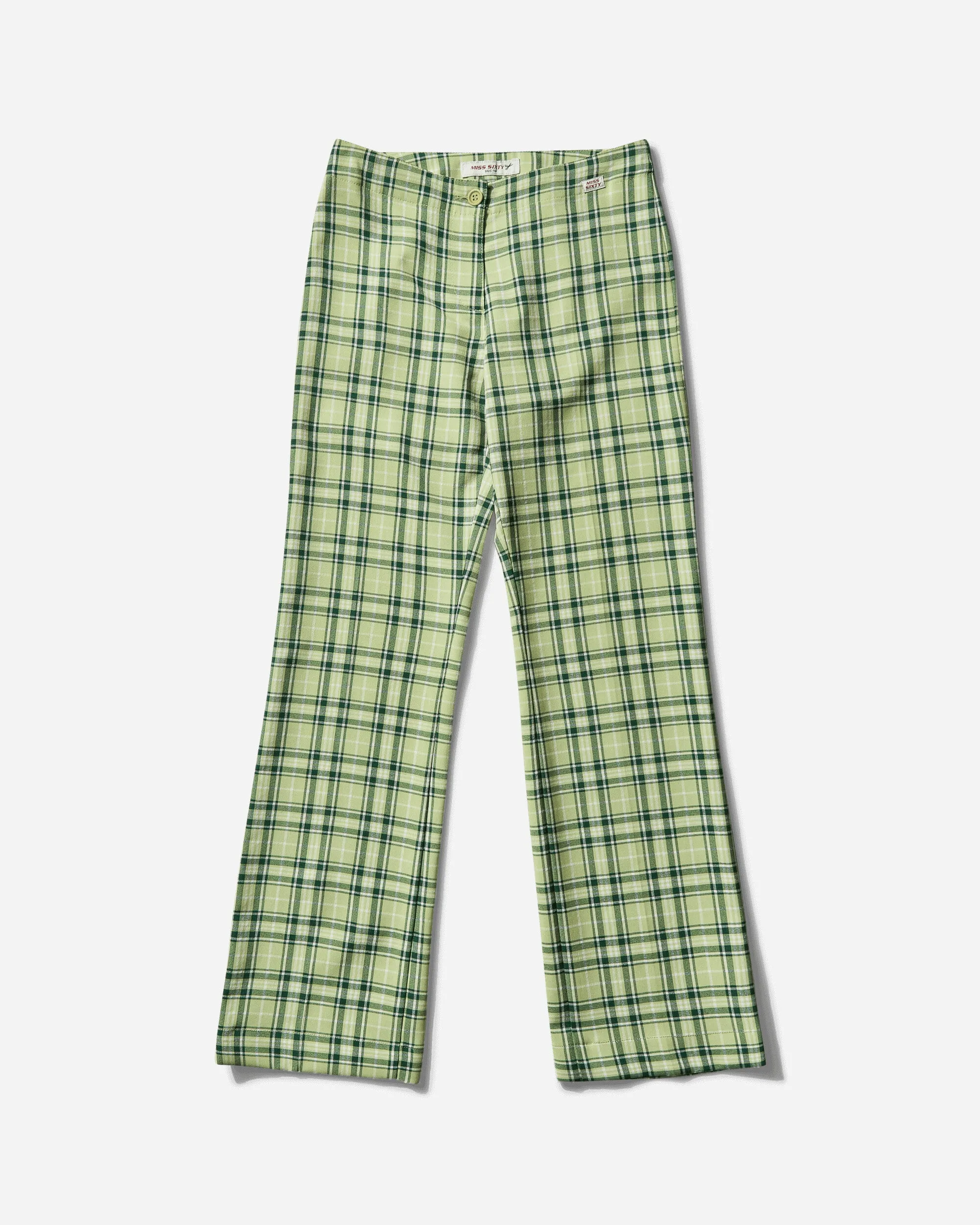 Women's Checked Trousers Green
