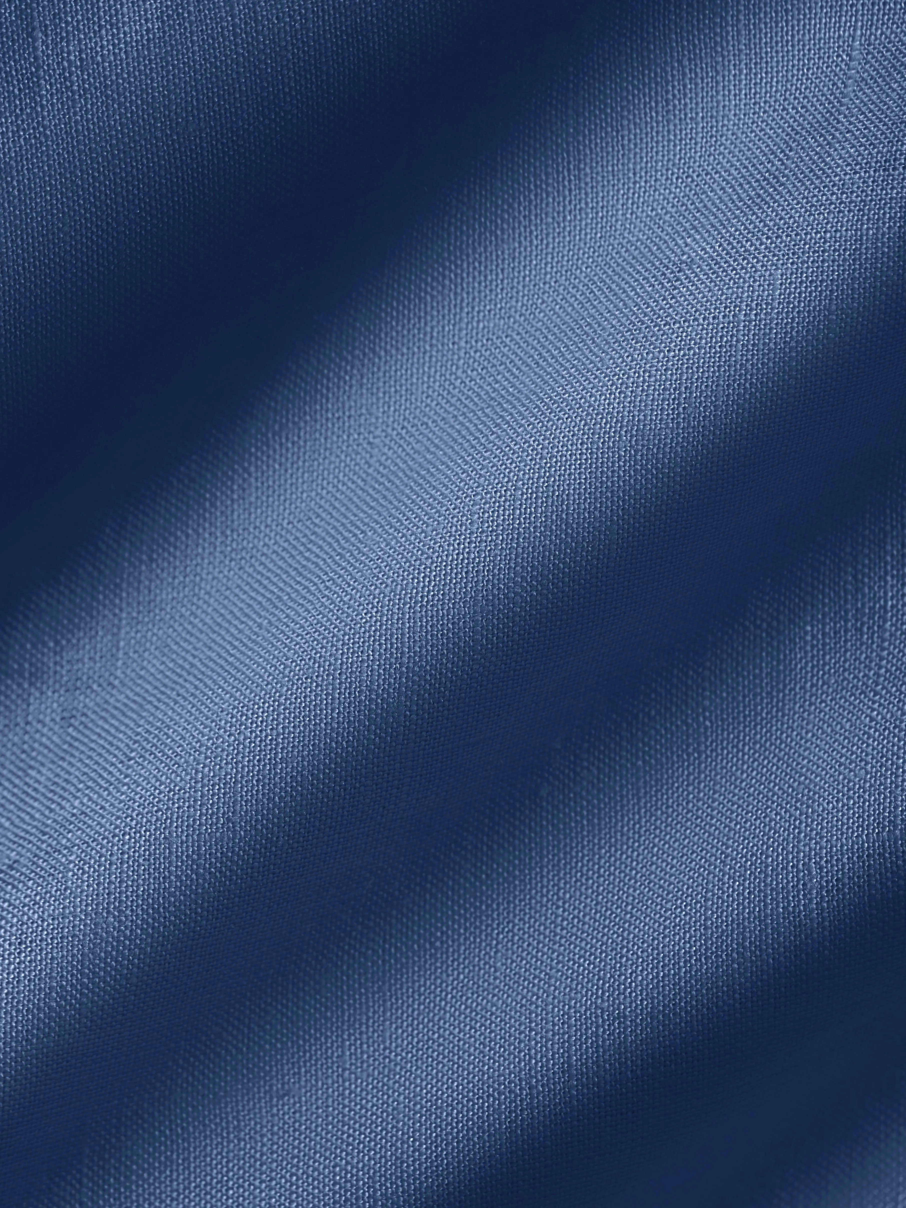 Womens DNA Linen Camp Collar Shirt—lapis blue