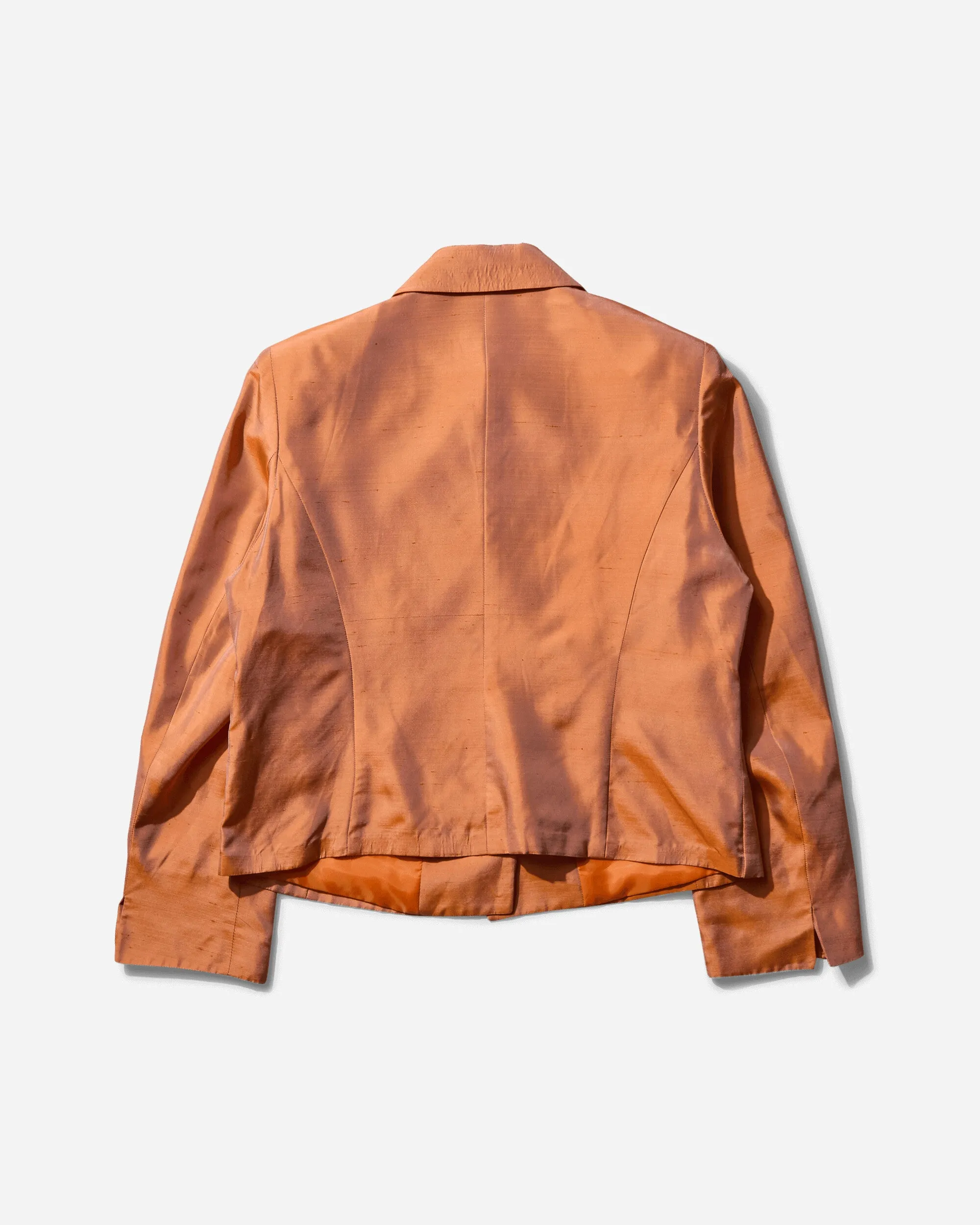 Women's Iridescent Silk Suit Orange