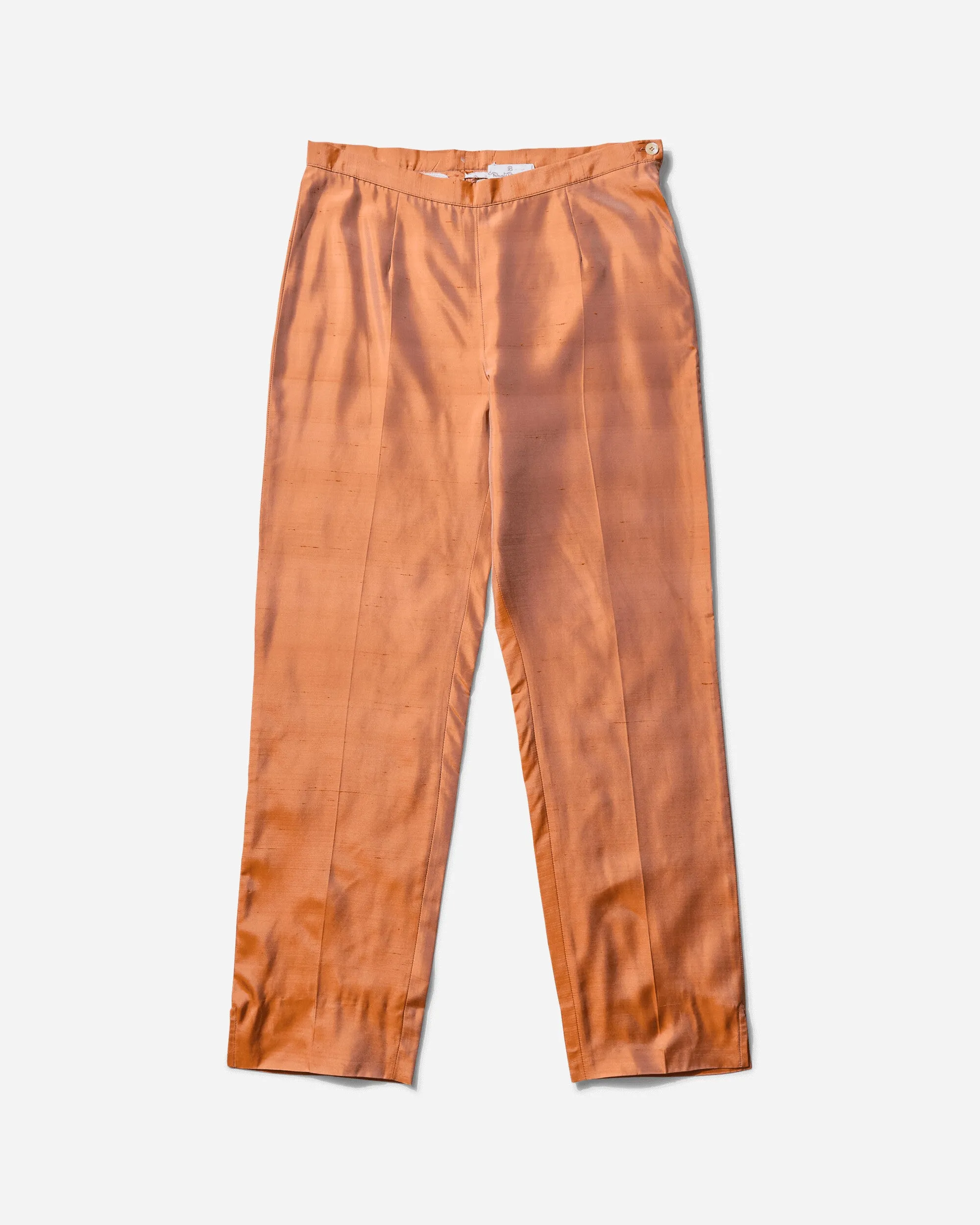 Women's Iridescent Silk Suit Orange