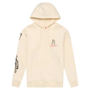 Womens Pullover Peace Out Vintage White