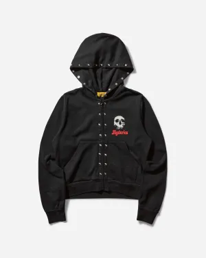 Women's Skull Berry Zip Hoodie Black