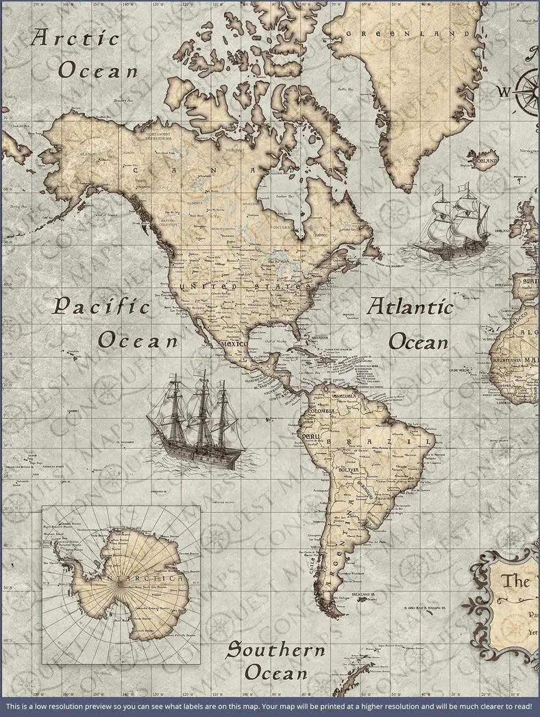 World Push Pin Map