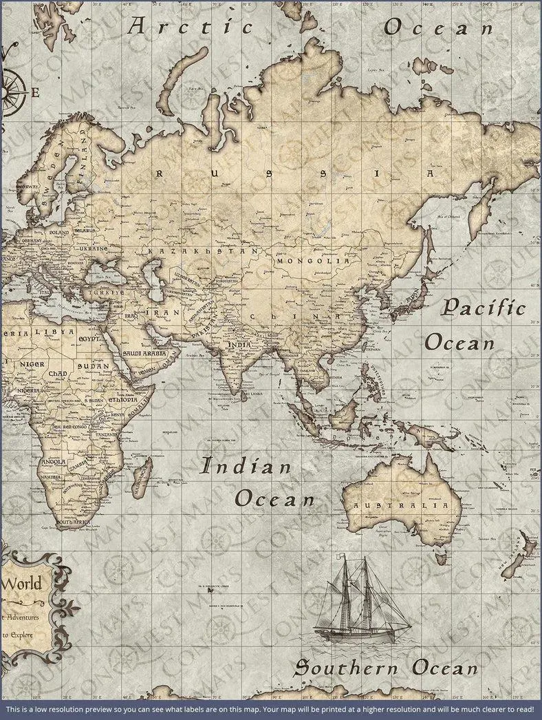 World Push Pin Map