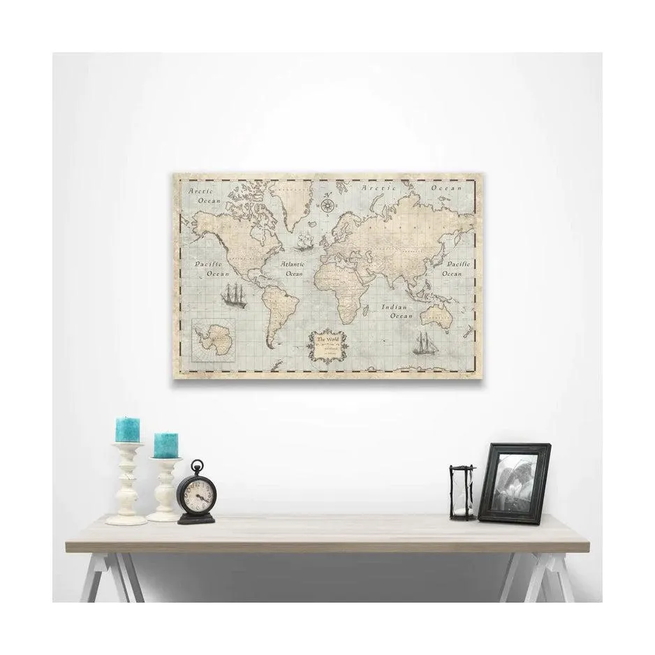 World Push Pin Map