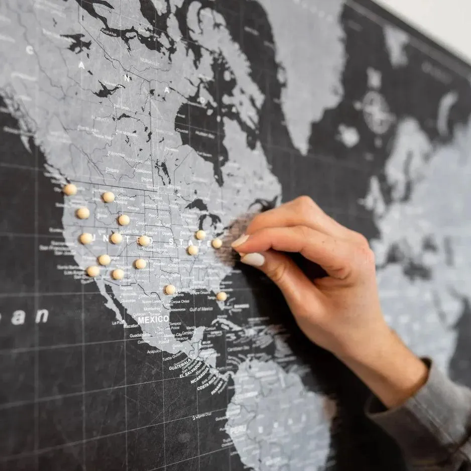 World Push Pin Map