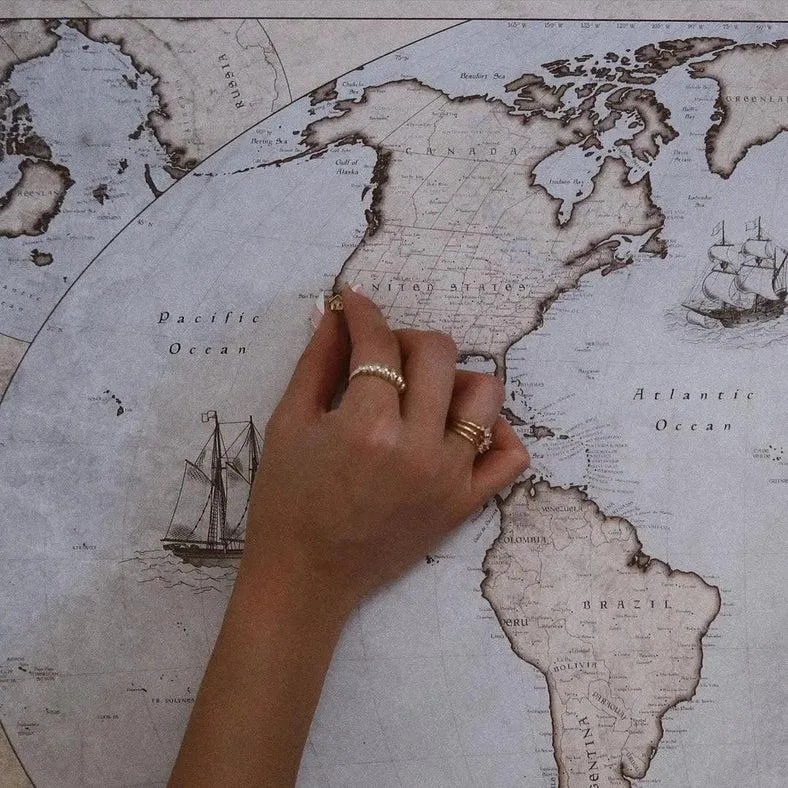 World Push Pin Map