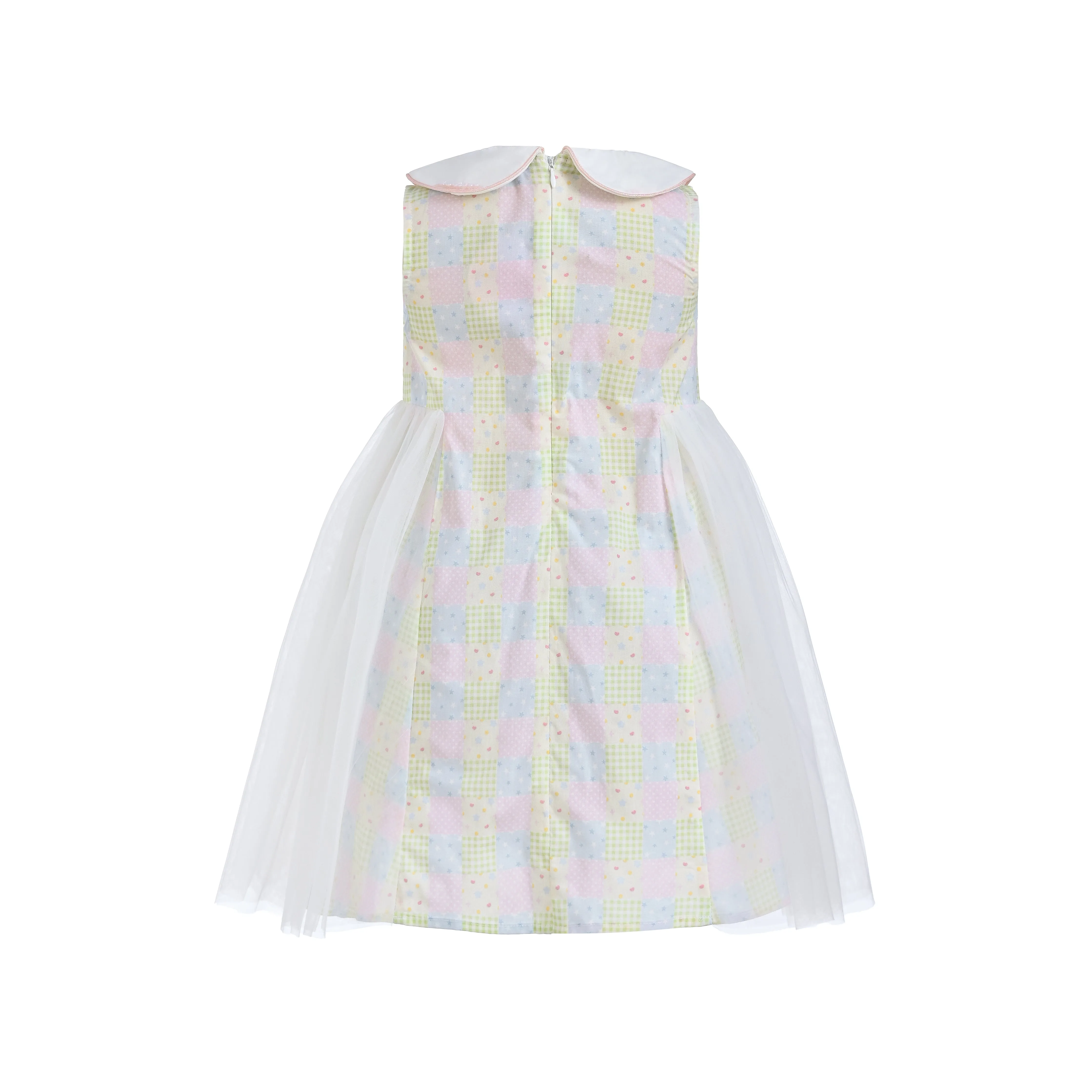 Yellow Spring Gingham Tulle Dress